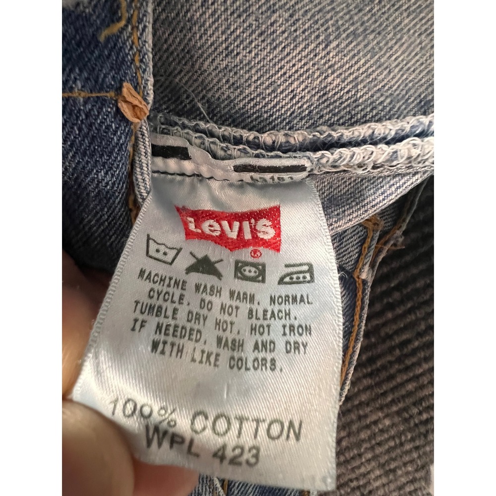 Vintage Levi's 501 XX Jeans Mens 38x32 Button Fly Distressed USA Made Light Wash - Picture 10 of 16